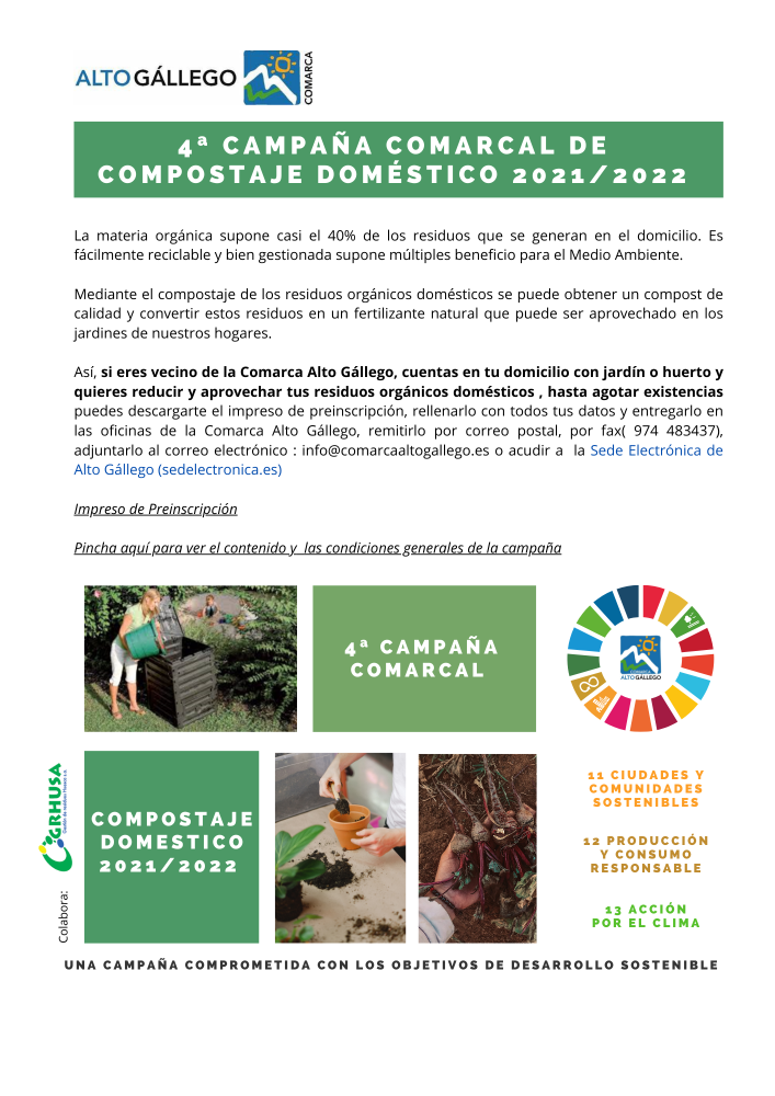 Campaña comarcal de compostaje doméstico 2021/2022