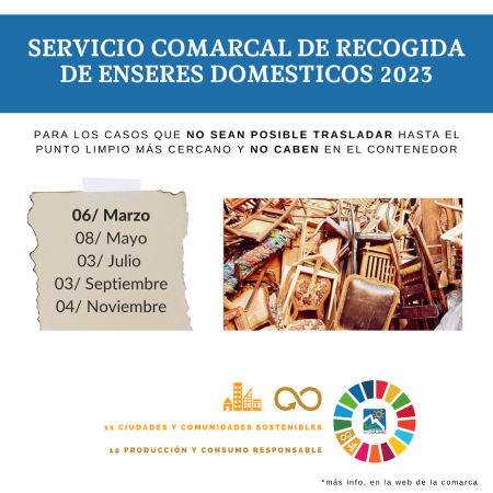 Imagen Servicios comarcal de recogida de enseres domésticos 2023
