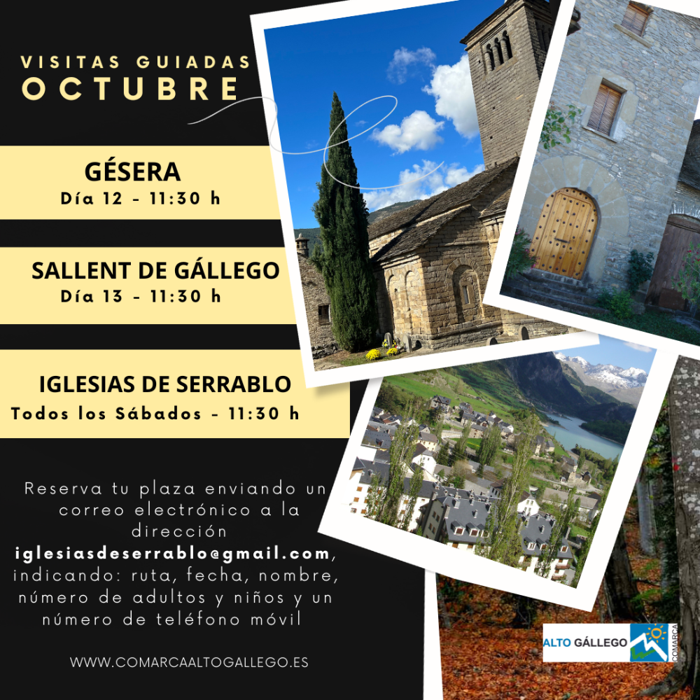 Imagen La Comarca Alto Gállego propone visitas guiadas para Octubre