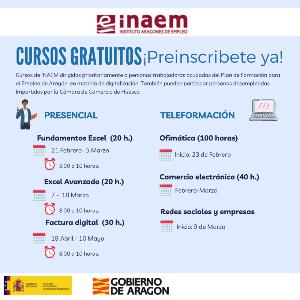 Imagen Cursos gratuitos, ¡pre-inscríbete ya!